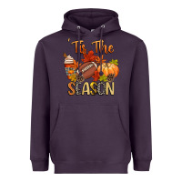 Plum tis the season football Heavyweight Hoodie - CowGirlArtShop