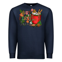 Navy but first cocoa Premium Sweatshirt - CowGirlArtShop