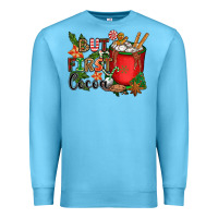 Ocean Blue but first cocoa Premium Sweatshirt - CowGirlArtShop