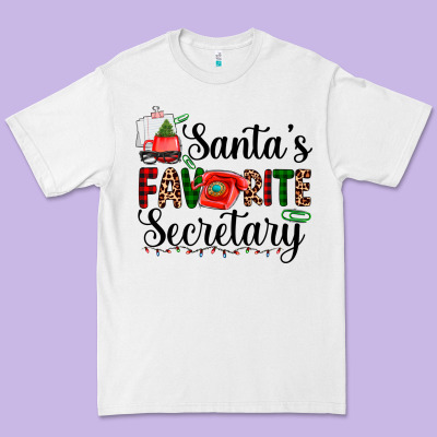 Santa's Favorite Secretary Premium Tee Designed By Adodesignshop
