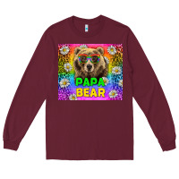Burgundy Western Papa Bear LGBTQ+ Tumbler Long Sleeve Tee - BundleAndBundleShop