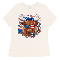 Bone moo rica highland cow Ladies Tee - RanaPortraitStore