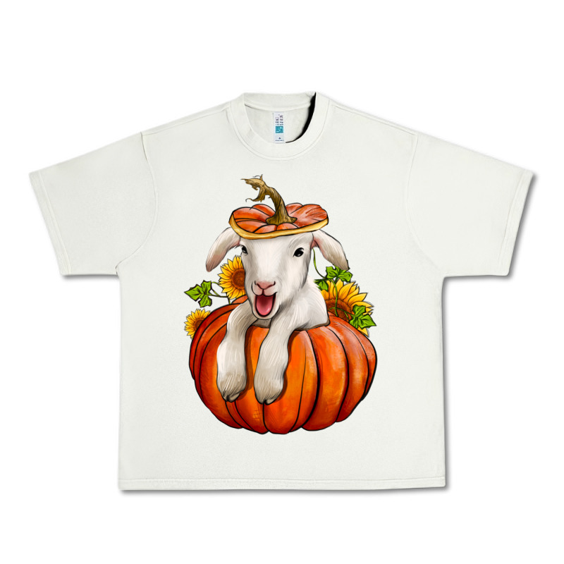 Fall Pumpkin Lamb Nancy Cooper Urban Heavy Tee by NancyCooperArtShop | Teevron