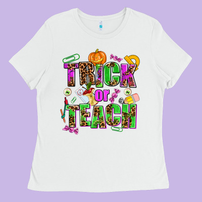 Trick Or Teach Ladies Tee Designed By Adodesignshop