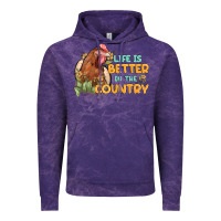 Cloud Purple life is better in the country Vintage Hoodie - MaliasSmallBusiness