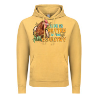 Vintage Mustard life is better in the country Vintage Hoodie - MaliasSmallBusiness