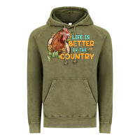 Vintage Olive life is better in the country Vintage Hoodie - MaliasSmallBusiness