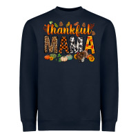 Navy thankful mama bbs Heavyweight Sweatshirt - BundleAndBundleShop