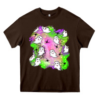 Ghost Halloween Patch Heavy Core Tee | Teevron