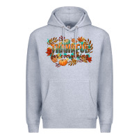 Heather Grey thankful for everything Premium Hoodie - CowGirlArtShop
