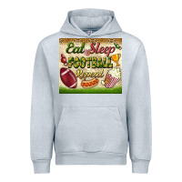 Heather Grey eat sleep football repeat tumbler Urban Hoodie - BundleAndBundleShop
