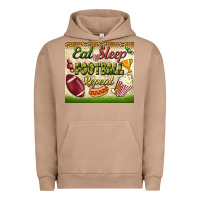 Pigment Burro eat sleep football repeat tumbler Urban Hoodie - BundleAndBundleShop