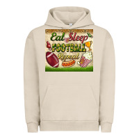 Pigment French Oak eat sleep football repeat tumbler Urban Hoodie - BundleAndBundleShop