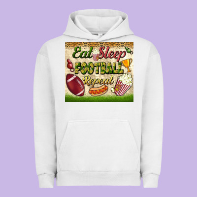 Eat Sleep Football Repeat Tumbler Urban Hoodie Designed By Bundleandbundleshop