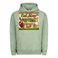 Pigment Oil Green eat sleep football repeat tumbler Urban Hoodie - BundleAndBundleShop