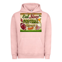 Pigment Salmon eat sleep football repeat tumbler Urban Hoodie - BundleAndBundleShop