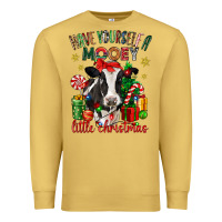 Antique Gold have yourself a little christmas cow Premium Sweatshirt - CowGirlArtShop