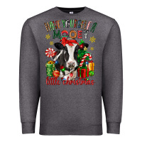 Charcoal Heather have yourself a little christmas cow Premium Sweatshirt - CowGirlArtShop