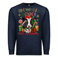 Navy have yourself a little christmas cow Premium Sweatshirt - CowGirlArtShop
