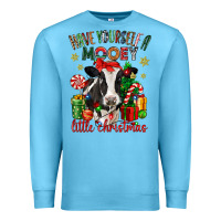 Ocean Blue have yourself a little christmas cow Premium Sweatshirt - CowGirlArtShop