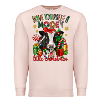 Pale Pink have yourself a little christmas cow Premium Sweatshirt - CowGirlArtShop