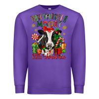 Purple have yourself a little christmas cow Premium Sweatshirt - CowGirlArtShop