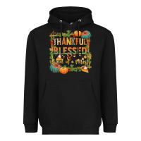 Black thankful blessed and kind of a mess Heavyweight Hoodie - CowGirlArtShop