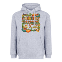 Heather Grey thankful blessed and kind of a mess Heavyweight Hoodie - CowGirlArtShop