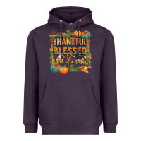 Plum thankful blessed and kind of a mess Heavyweight Hoodie - CowGirlArtShop