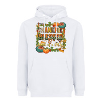 White thankful blessed and kind of a mess Heavyweight Hoodie - CowGirlArtShop