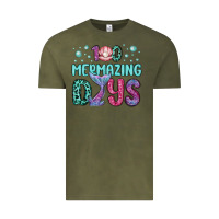Vintage Olive 100 mermazing days Vintage Tee - MaliasSmallBusiness
