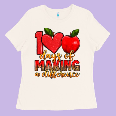 100 Days Of Making A Difference Ladies Tee Designed By Artiststas