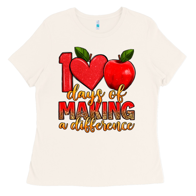 100 Days Of Making A Difference Ladies Tee by Artiststas | Teevron