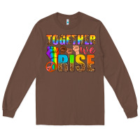 Chestnut Western LGBTQ+ Together We Rise Long Sleeve Tee - BundleAndBundleShop