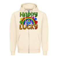 Sandshell Happy go lucky LGBTQ+ Zipper Hoodie - NancyCooperArtShop