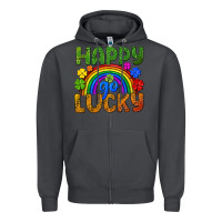 Smoke Happy go lucky LGBTQ+ Zipper Hoodie - NancyCooperArtShop