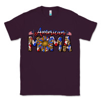 Plum American mama Classic Tee - CowhideDigitalArt