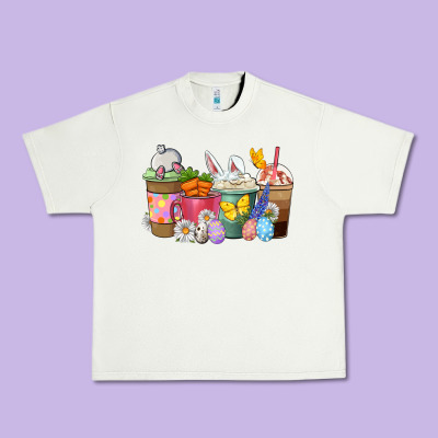 Easter Coffee Cups Urban Heavy Tee Designed By Nancycooperartshop
