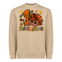 My First Thanksgiving With Turkey Bbs Heavyweight Sweatshirt | Teevron