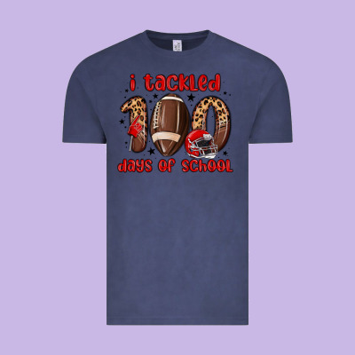 I Tackled 100 Days Of School Vintage Tee Designed By Maliassmallbusiness