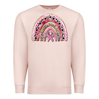 Pale Pink cancer rainbow Premium Sweatshirt - CowGirlArtShop