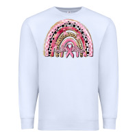 White cancer rainbow Premium Sweatshirt - CowGirlArtShop