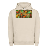 Pigment French Oak western sunflower and american football license  plate Urban Hoodie - BundleAndBundleShop