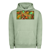 Pigment Oil Green western sunflower and american football license  plate Urban Hoodie - BundleAndBundleShop