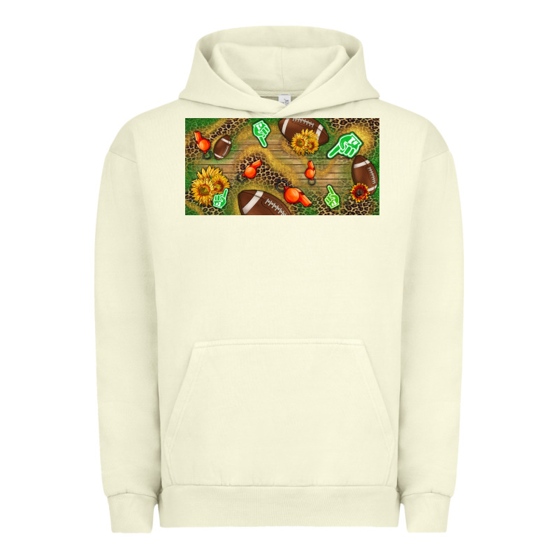 Western Sunflower And American Football License  Plate Urban Hoodie by BundleAndBundleShop | Teevron
