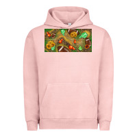 Pigment Salmon western sunflower and american football license  plate Urban Hoodie - BundleAndBundleShop