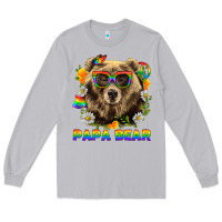 Moon Dust Papa Bear Pride LGBTQ+ Long Sleeve Tee - BundleAndBundleShop