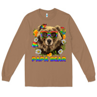 Toasted Coconut Papa Bear Pride LGBTQ+ Long Sleeve Tee - BundleAndBundleShop