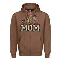 Chestnut Baseball Mom Zipper Hoodie - NancyCooperArtShop
