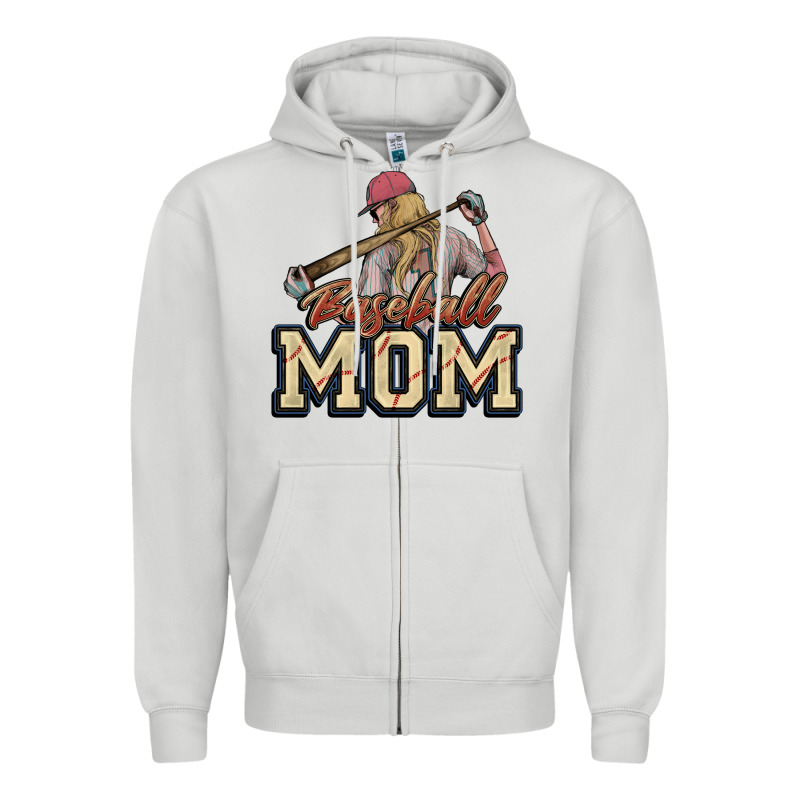Baseball Mom Zipper Hoodie by NancyCooperArtShop | Teevron